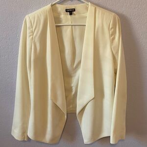 Cream open blazer